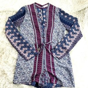Stella Laguna Beach Purple Abstract Romper sz medium